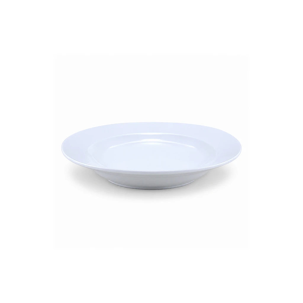 Forte B.K Cameo White Ceramic Flat Plate - 7 & 10 Inch
