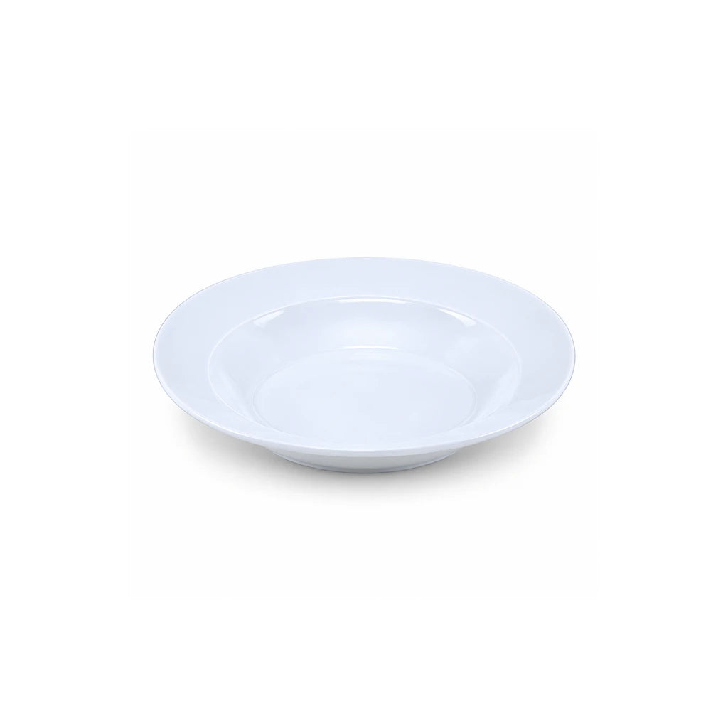 Forte B.K Cameo White Ceramic Flat Plate - 7 & 10 Inch