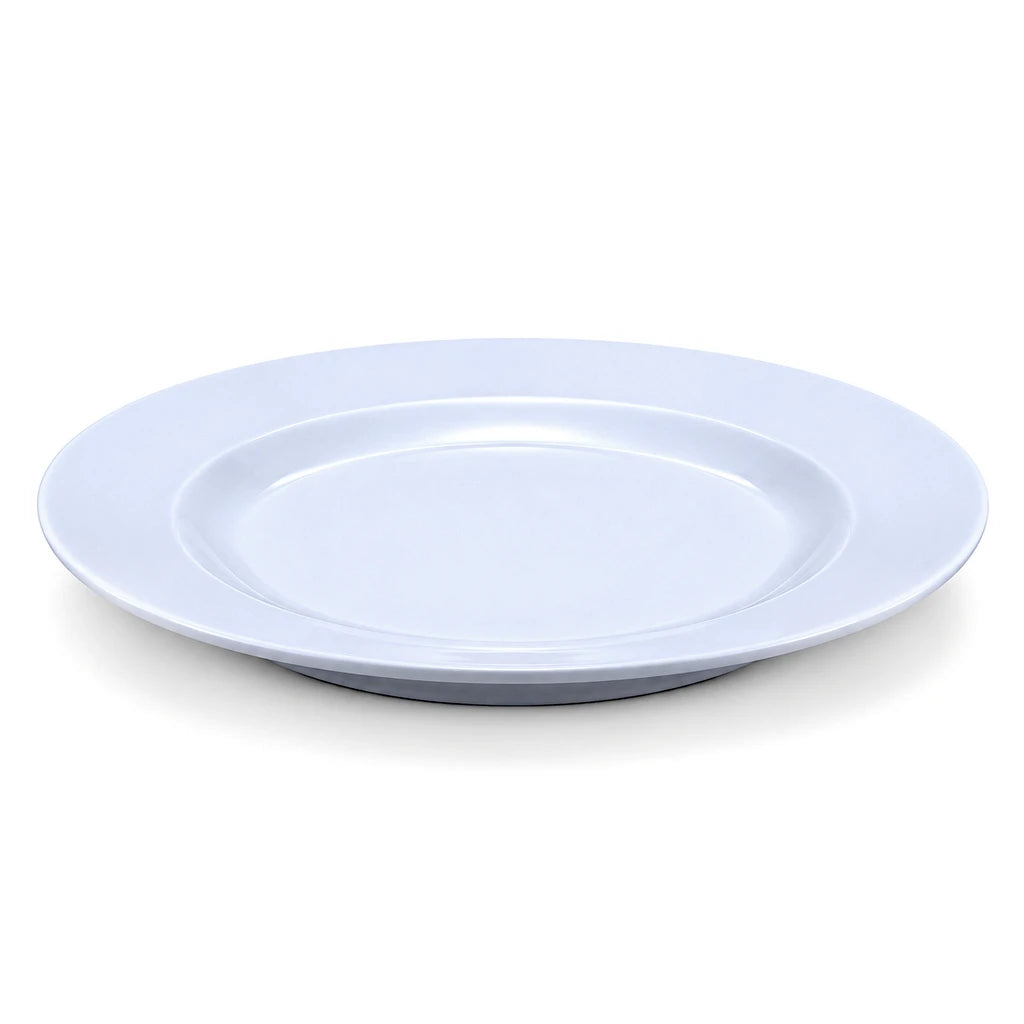 Ummati Royal 10.25-Inch White Ceramic Flat Dinner Plate