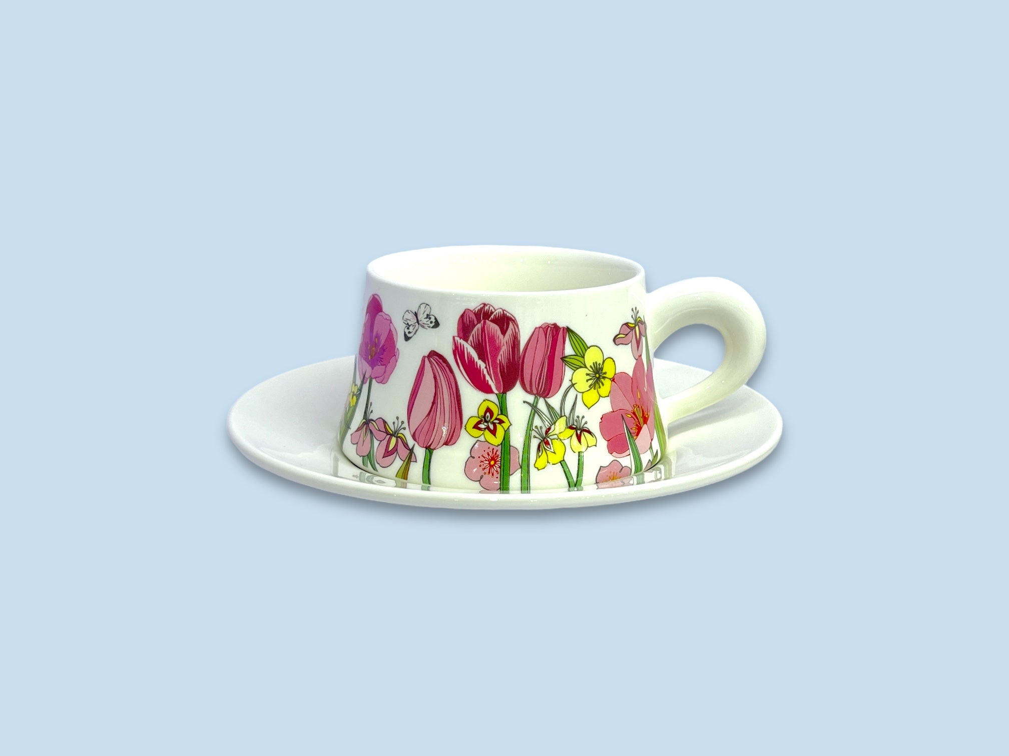 Single Ceramic White Cup & Saucer With Gift Box