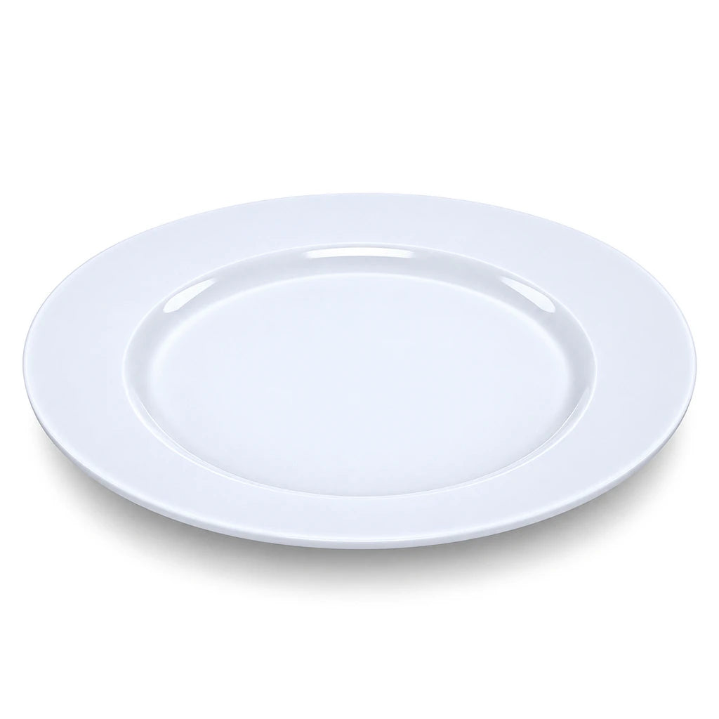 Forte B.K Classic White Ceramic Flat Plate - 21 & 26 cm