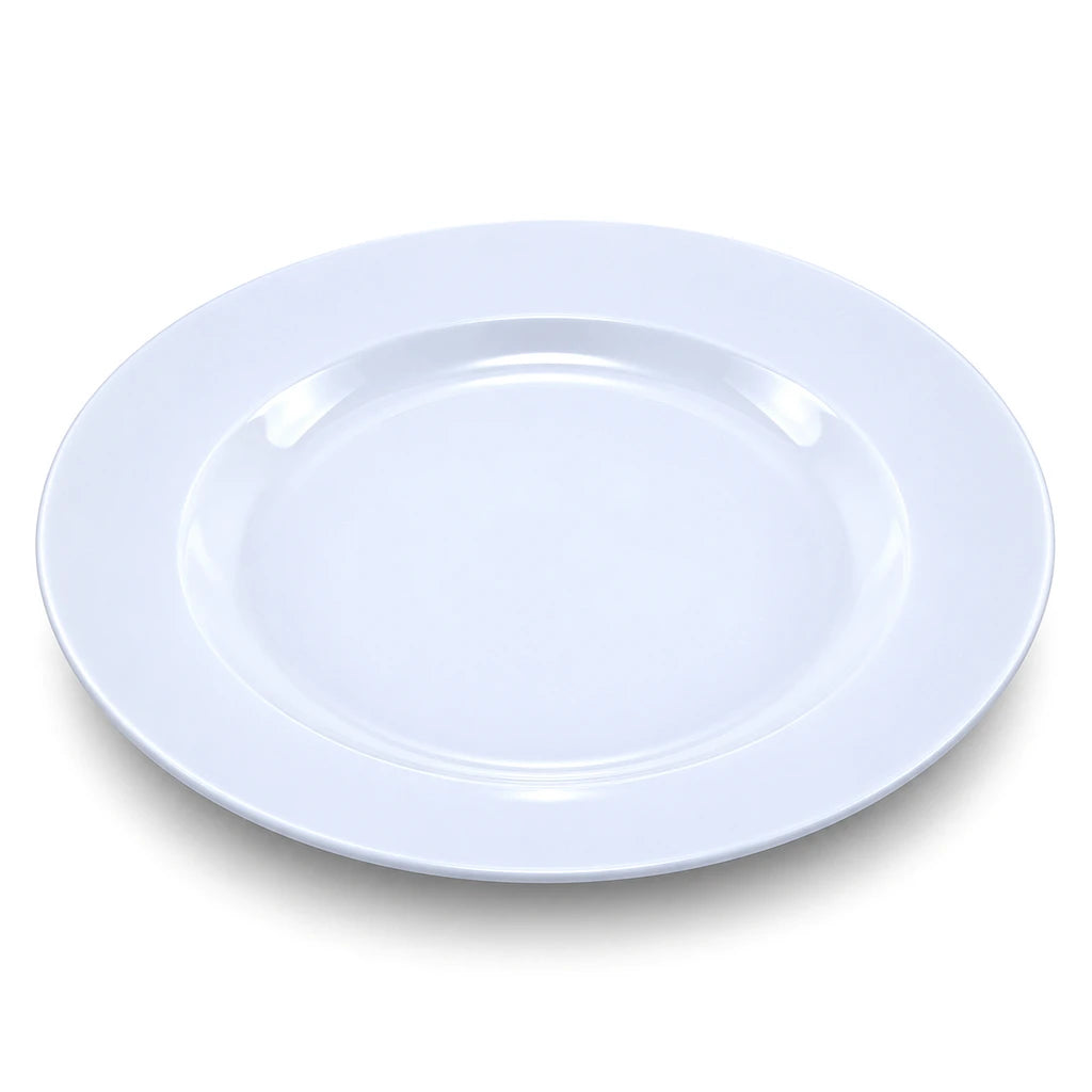 Forte B.K Classic White Ceramic Flat Plate - 21 & 26 cm