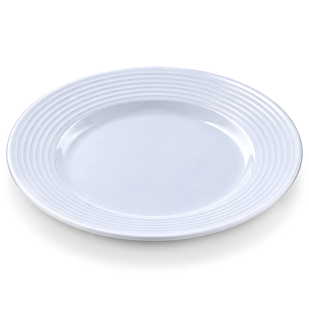 Forte B.K Rollo 27 cm White Ceramic Dinner Plate