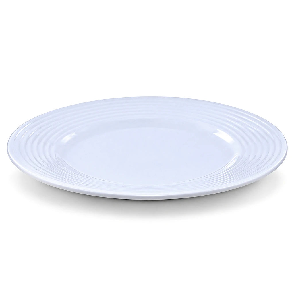 Forte B.K Rollo 27 cm White Ceramic Dinner Plate