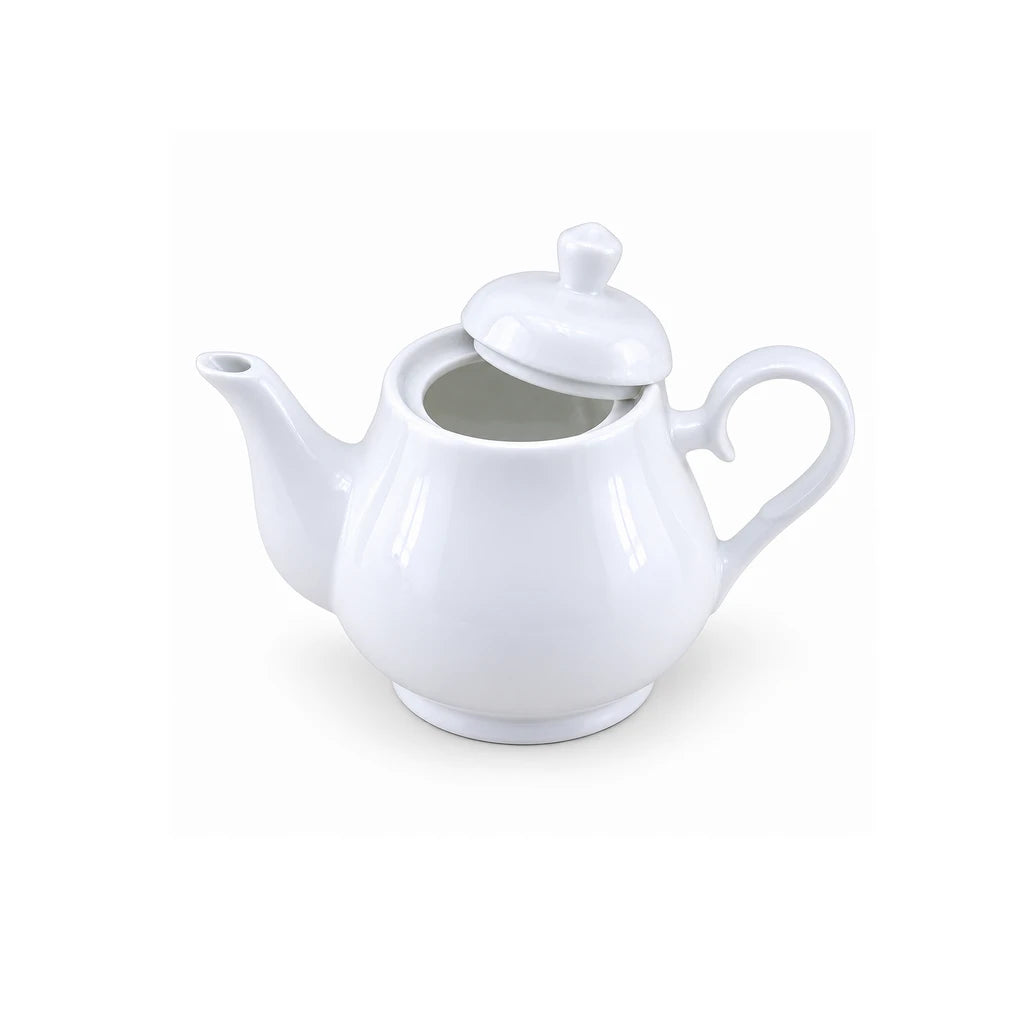 Forte B.K Oasis White Ceramic Teapot with Lid, 500 ml
