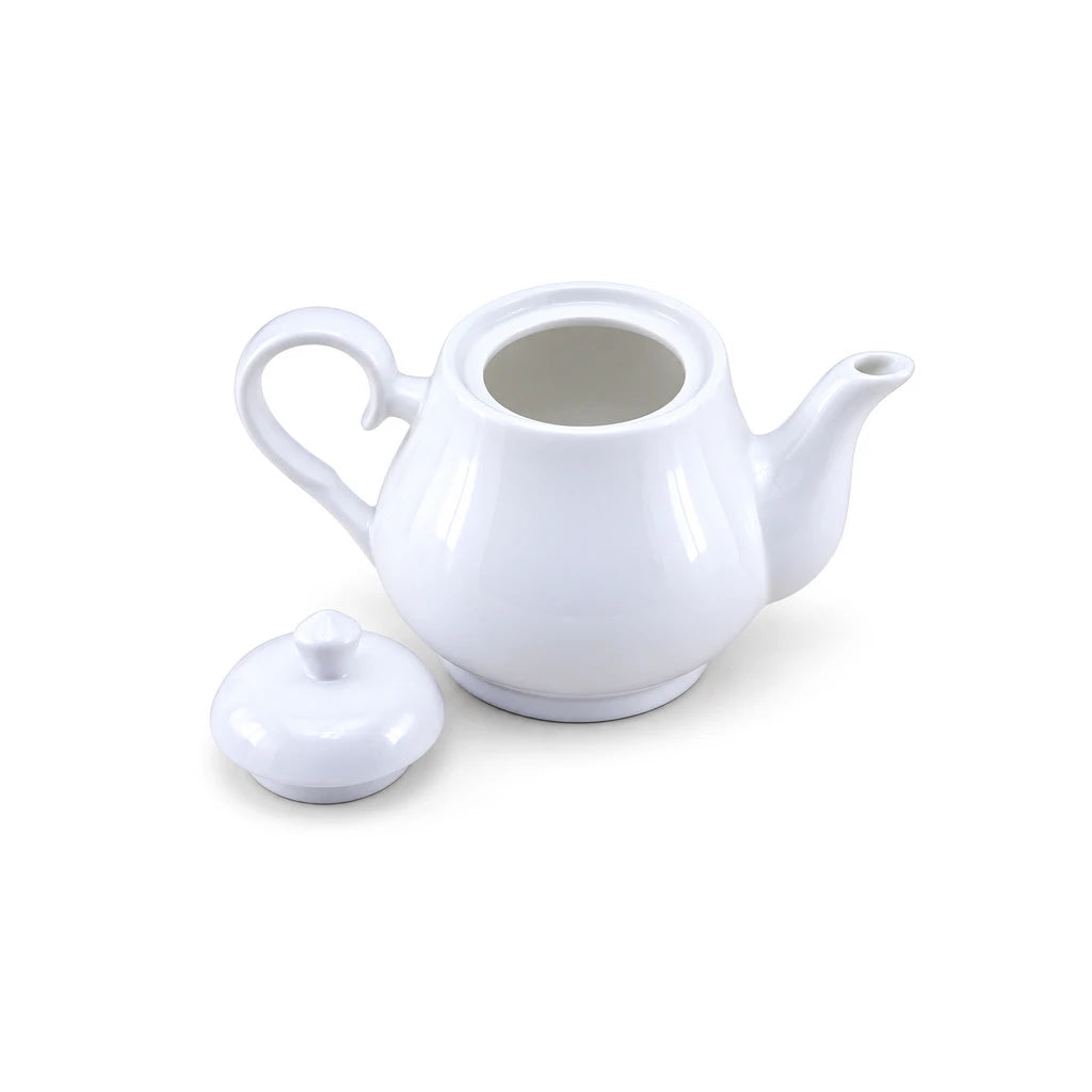 Forte B.K Oasis White Ceramic Teapot with Lid, 500 ml