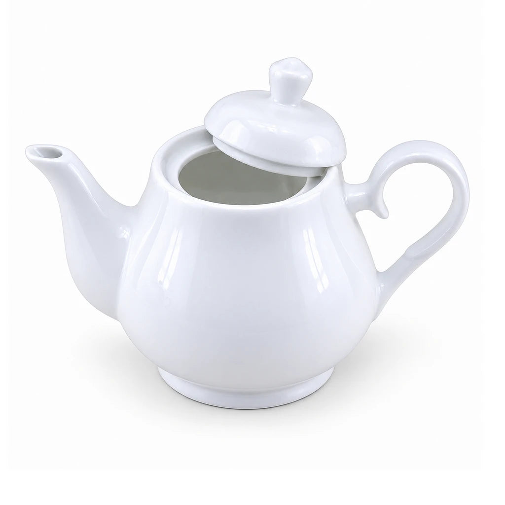 Forte B.K Oasis Sharing Teapot in White Ceramic, 1 Litre