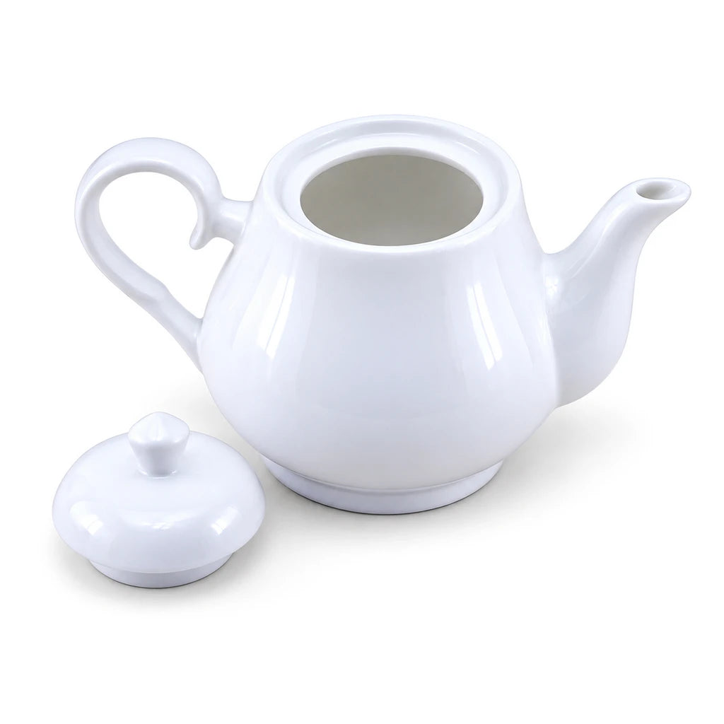 Forte B.K Oasis Sharing Teapot in White Ceramic, 1 Litre