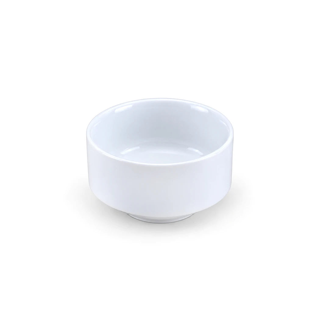 Forte B.K White Ceramic Stackable Dip & Side Bowl, 10 cm