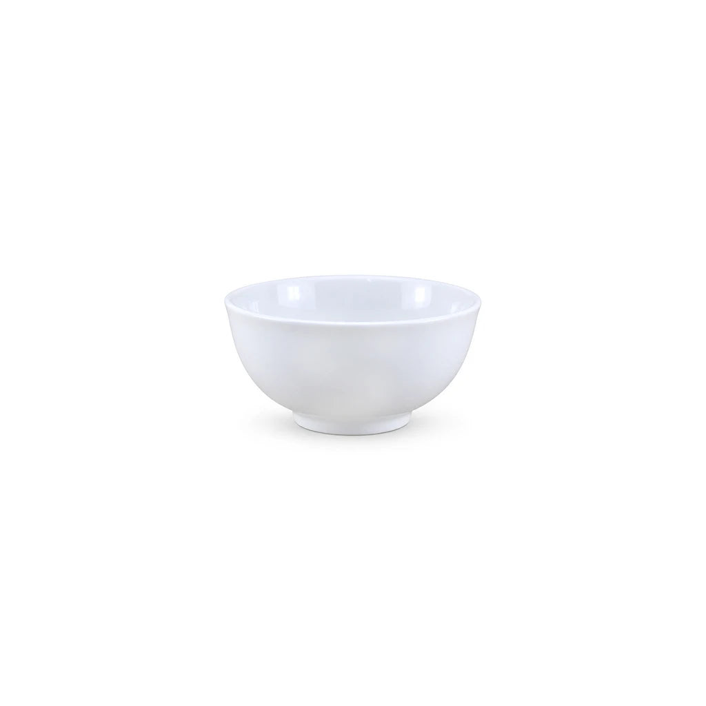 Forte B.K Classic Curved White Ceramic Bowl, 4.5 Inch