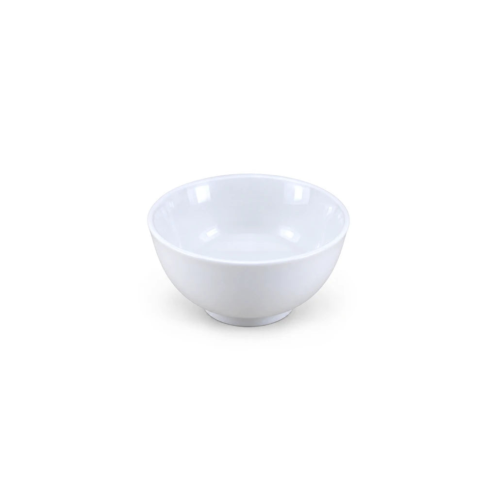 Forte B.K Classic Curved White Ceramic Bowl, 4.5 Inch
