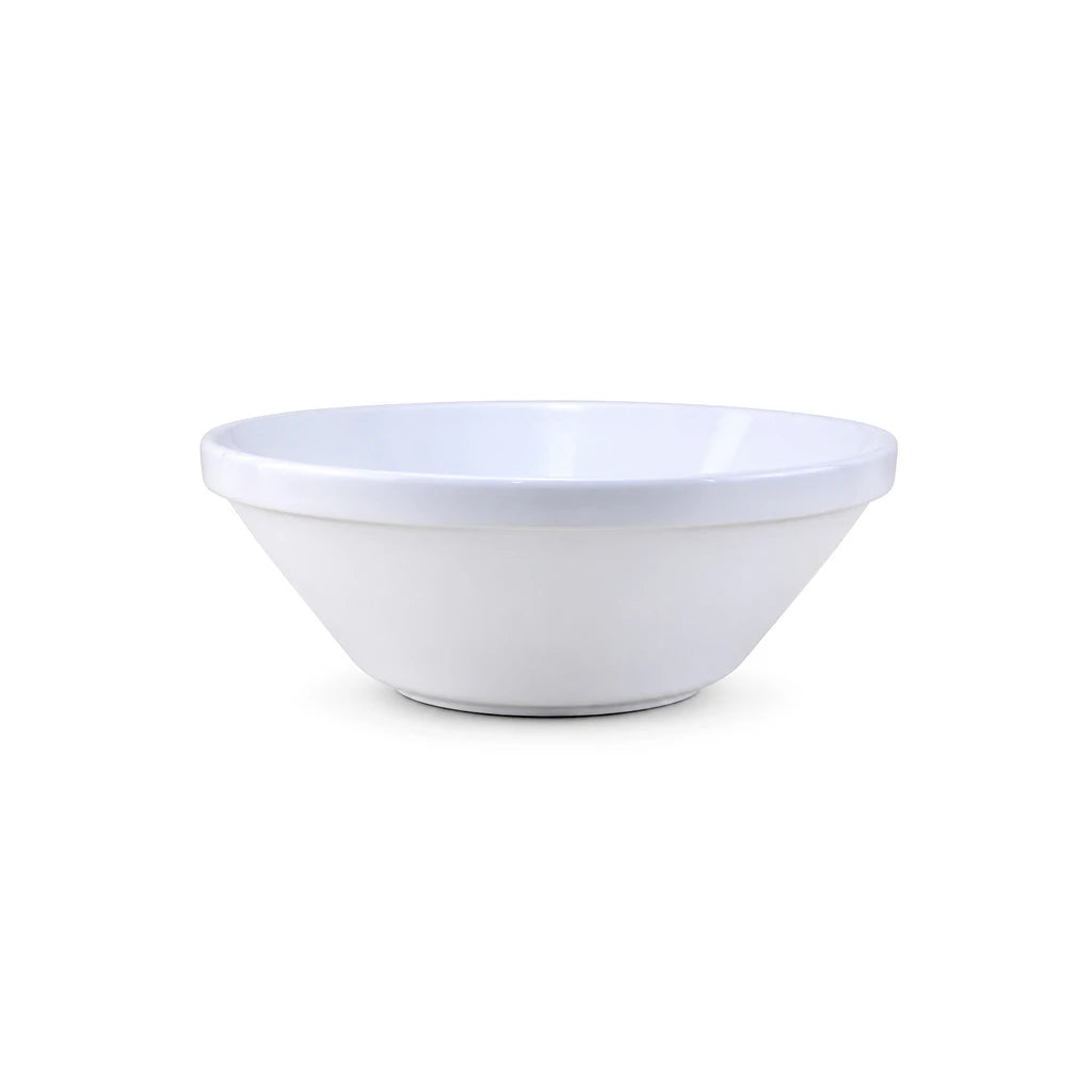 Forte B.K Cosmo White Ceramic Serving Bowl, 7 & 8 Inch