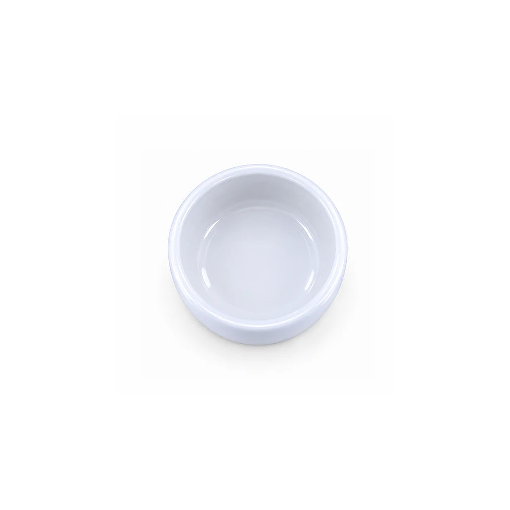 Forte B.K Classic Smooth-Sided White Ceramic Ramekin, 3 Inch