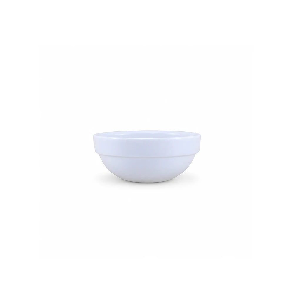 Forte B.K Cosmo Curved White Ceramic Ramekin, 2.5 Inch