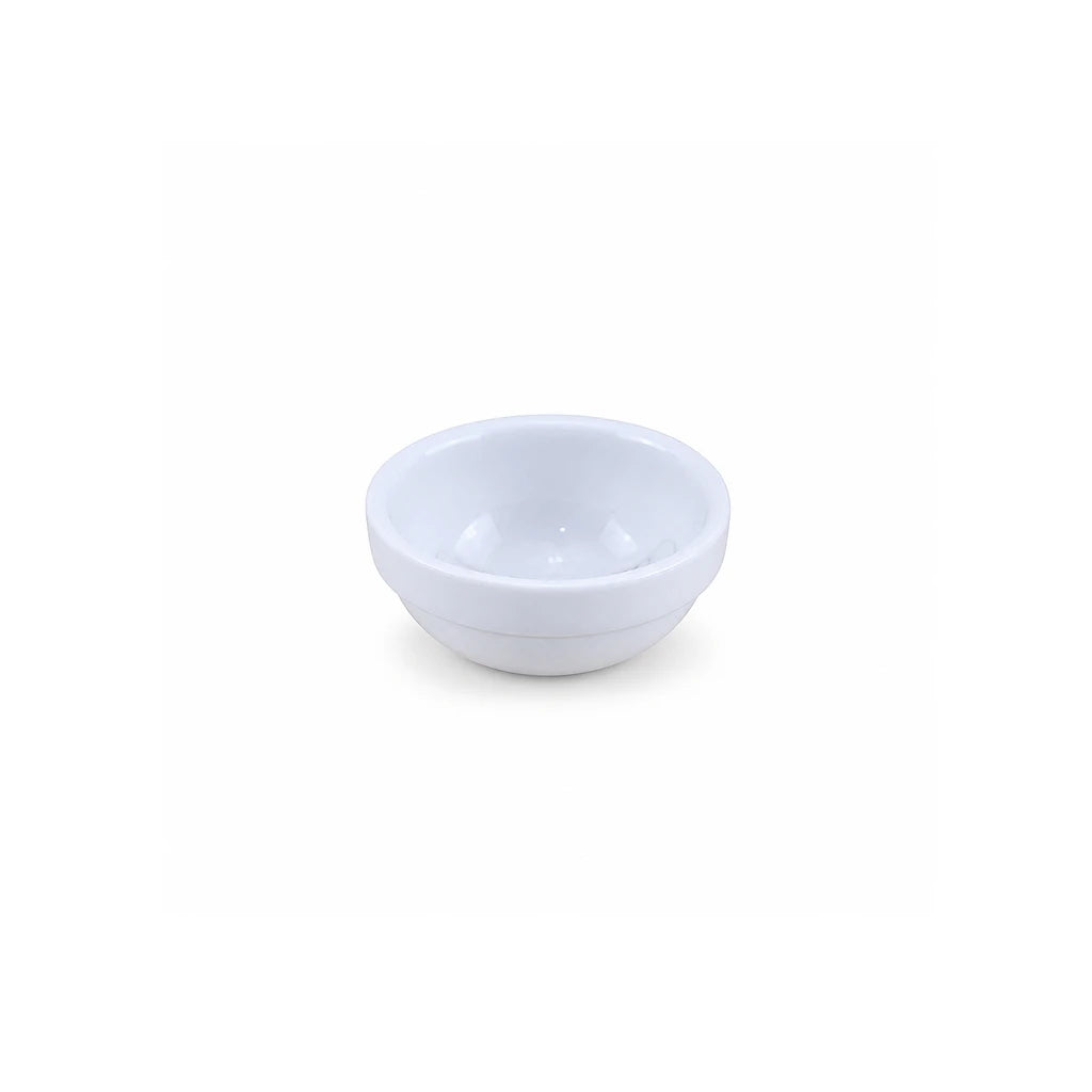 Forte B.K Cosmo Curved White Ceramic Ramekin, 2.5 Inch
