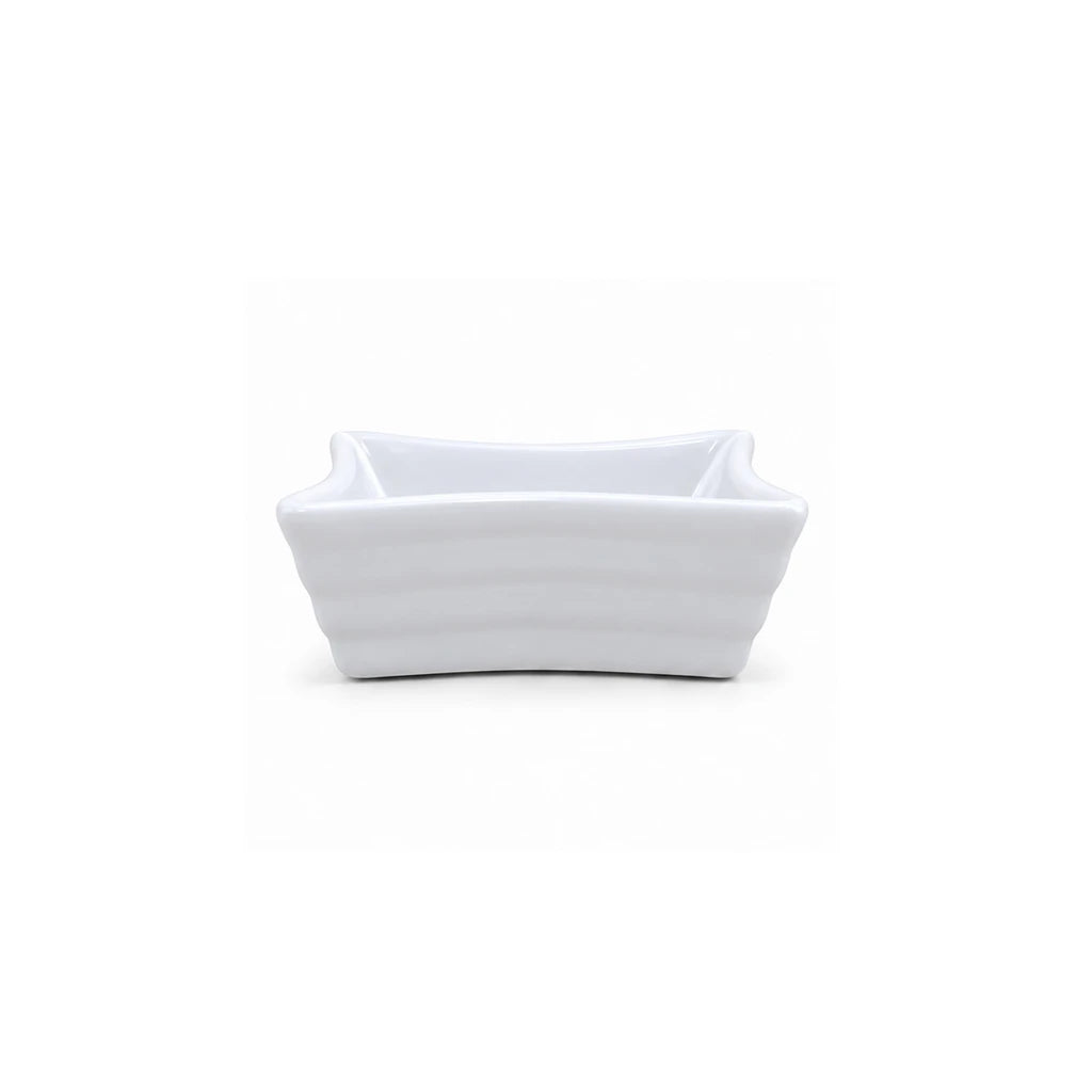 Forte B.K Alvi Square White Ceramic Ramekin, 2.5 Inch