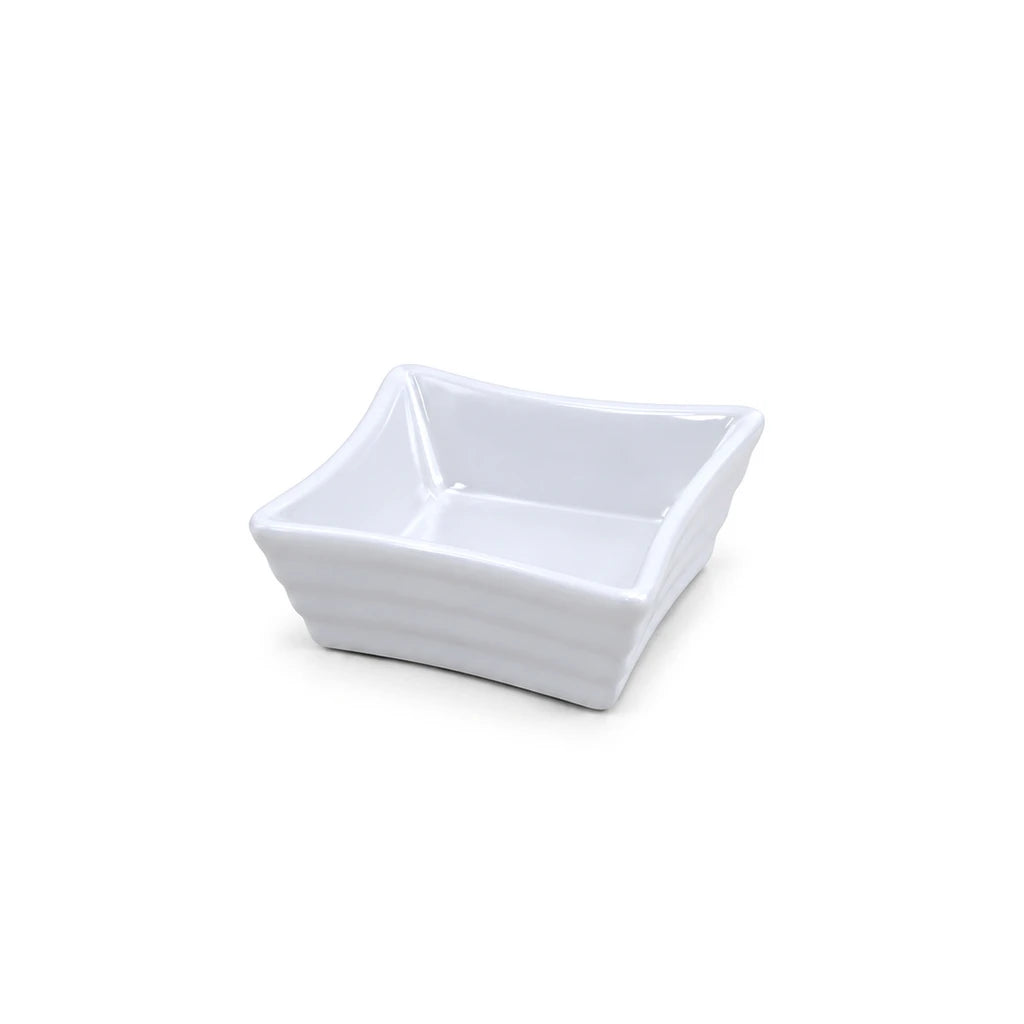 Forte B.K Alvi Square White Ceramic Ramekin, 2.5 Inch