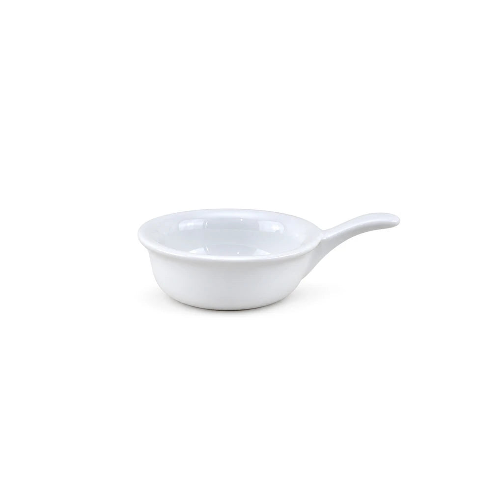 Danny Home 5.25-Inch White Ceramic Ramekin with Handle