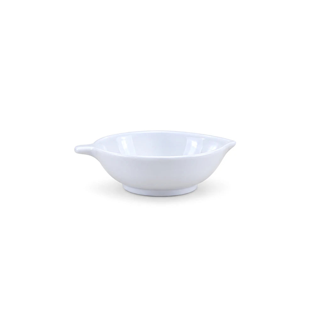 Danny Home Leaf-Shaped Ceramic Ramekin & Dip Bowl, 4.25 Inch