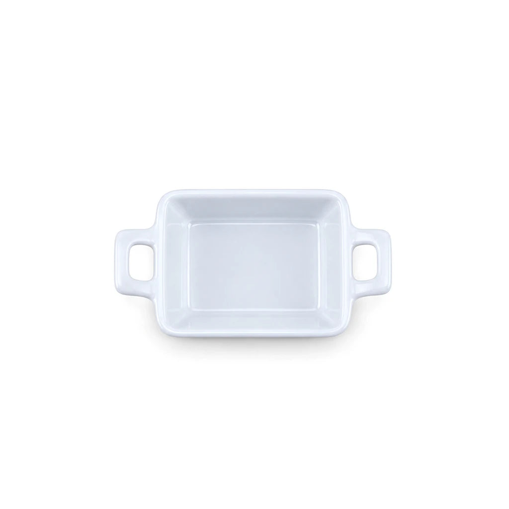 Danny Home Twin-Handle Ceramic Square Ramekin, 4.25 Inch