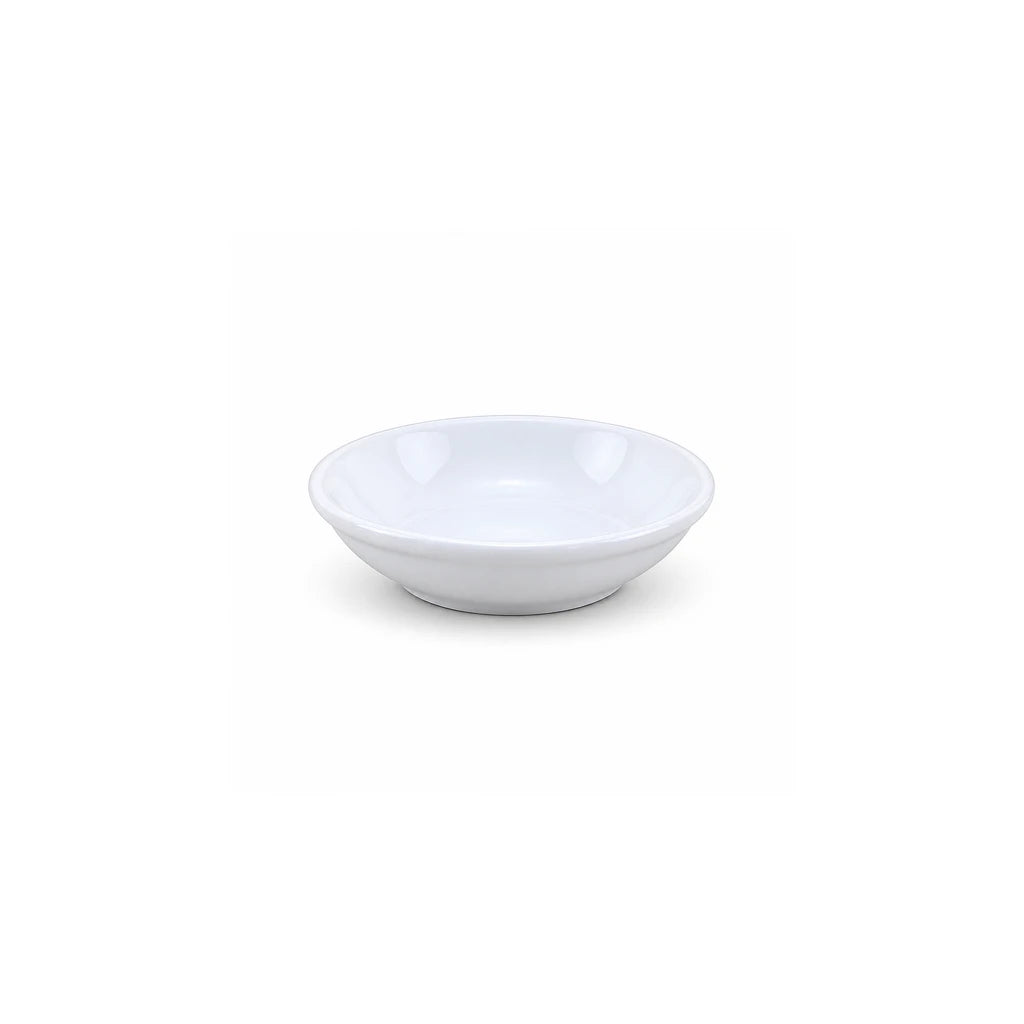 Forte B.K Ace Shallow White Ceramic Ramekin, 4 Inch