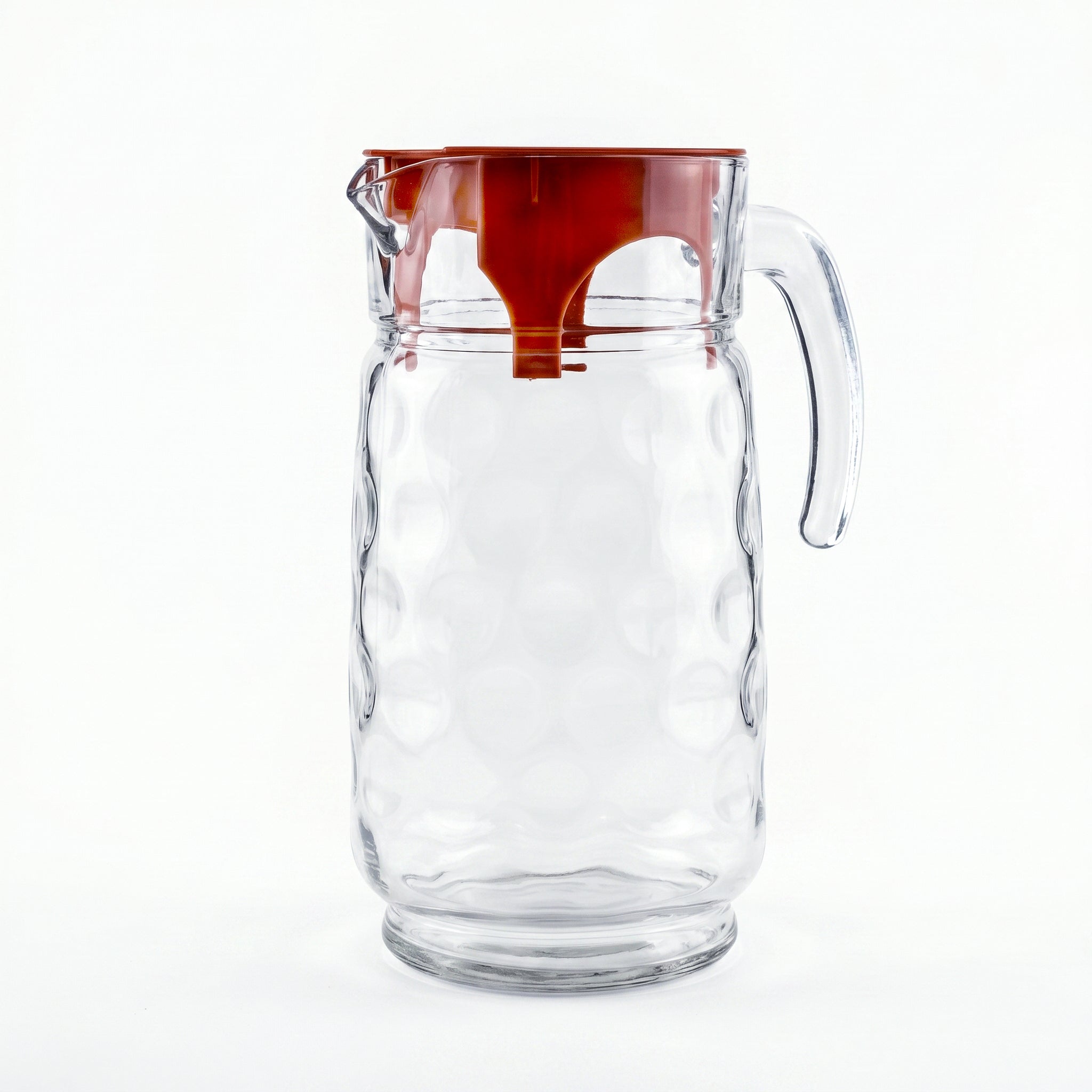 Pasabahce 1.5-Liter Glass Jugs with Red Lid