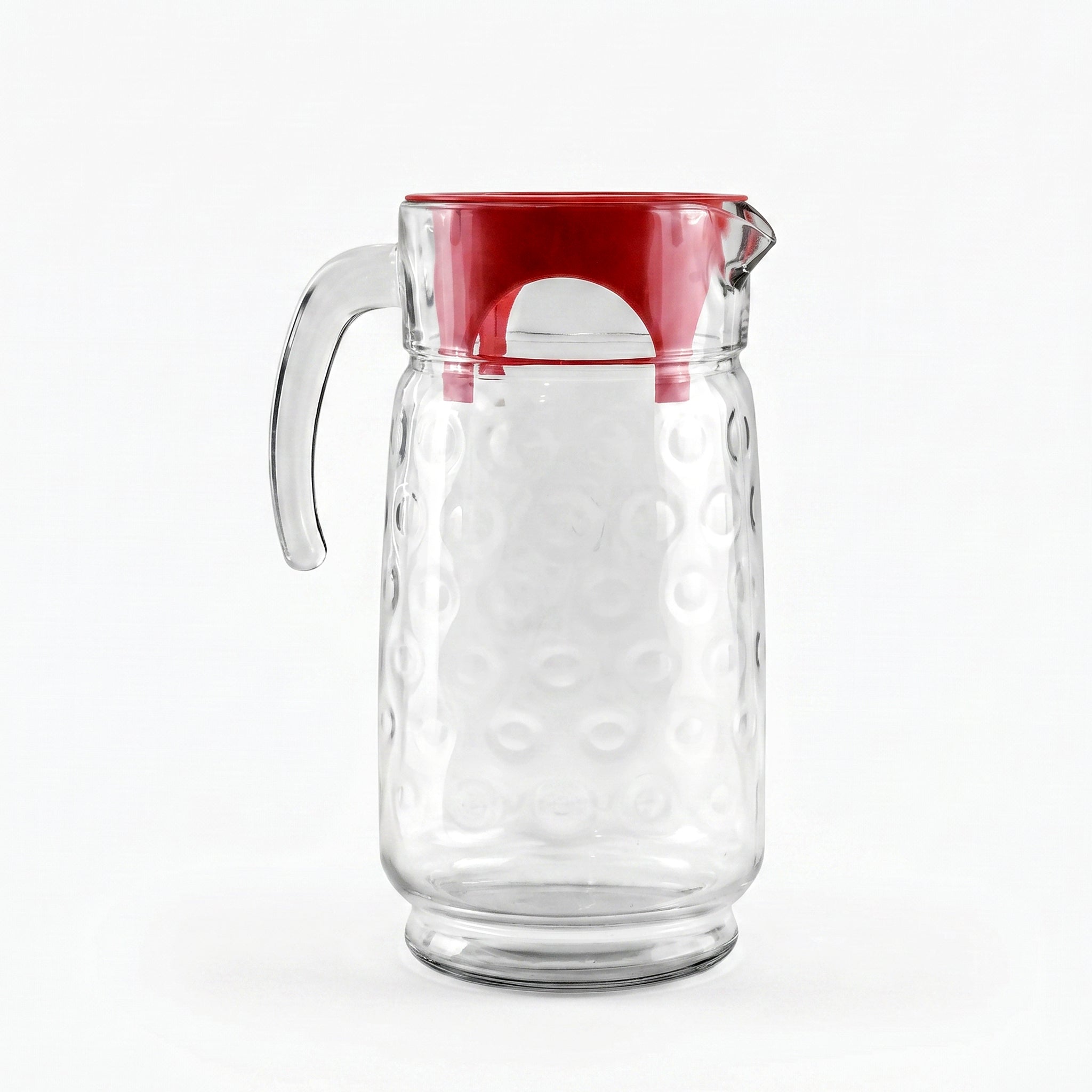 Pasabahce 1.5-Liter Glass Jugs with Red Lid