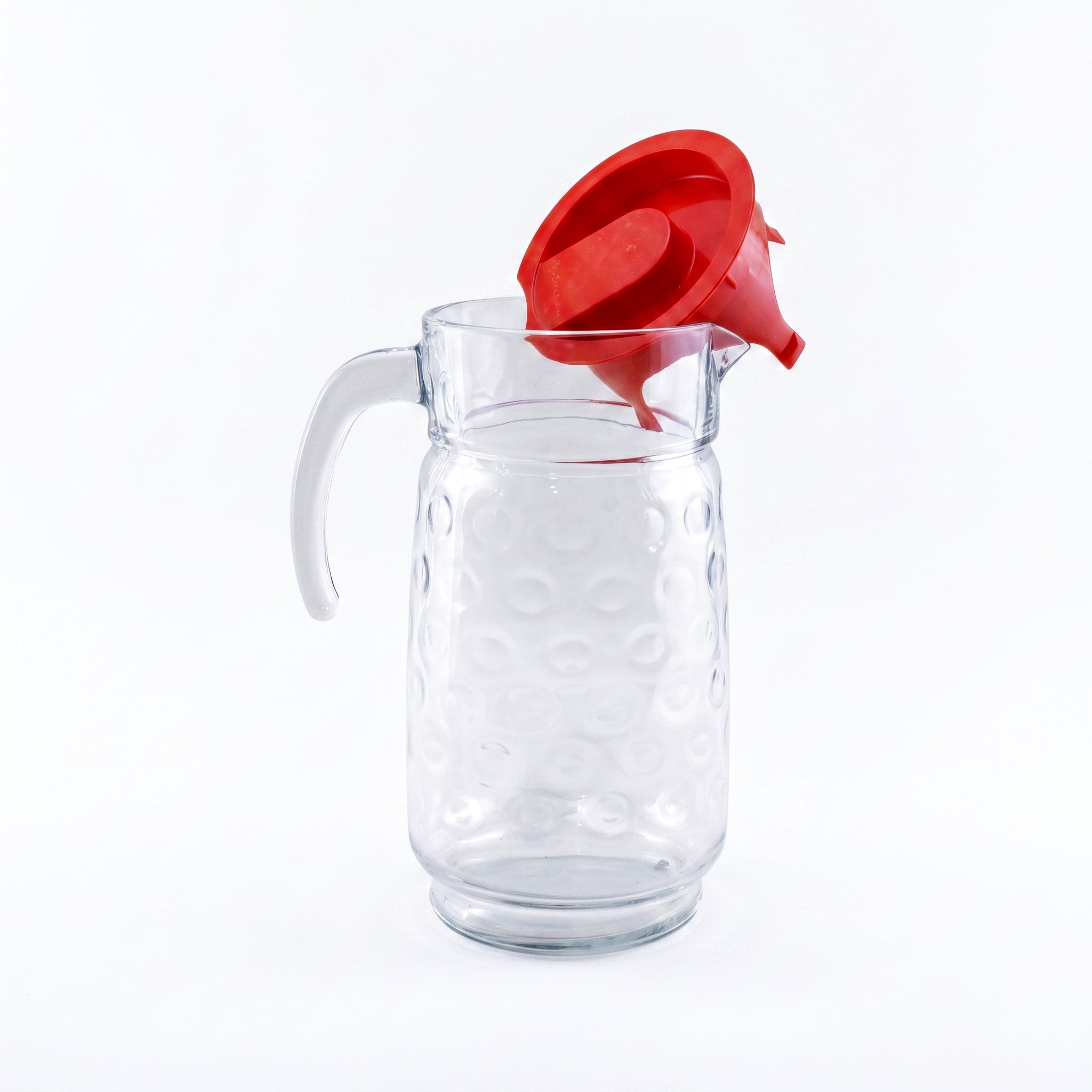 Pasabahce 1.5-Liter Glass Jugs with Red Lid