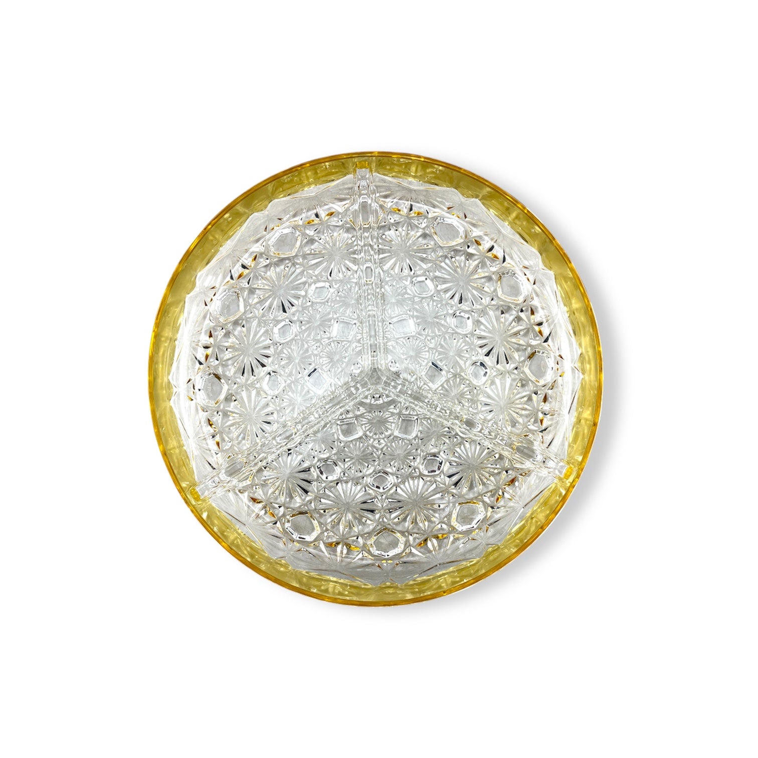 3-Portion Round Acrylic Dry Fruit Dish