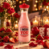Kleeyo Red I Miss You Glass Bottle, 800 ml