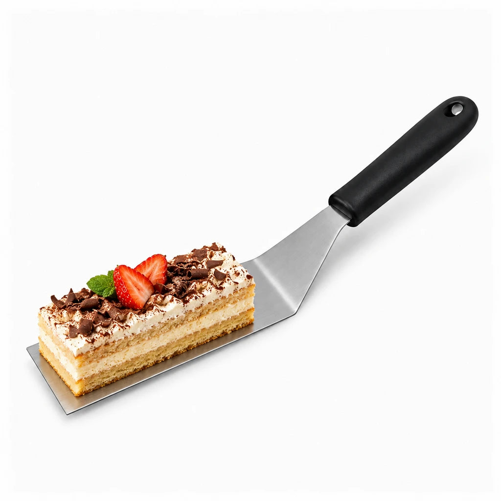 Shengya 14-Inch Stainless Steel Food Lifter & Cutter With Black Plastic Handle