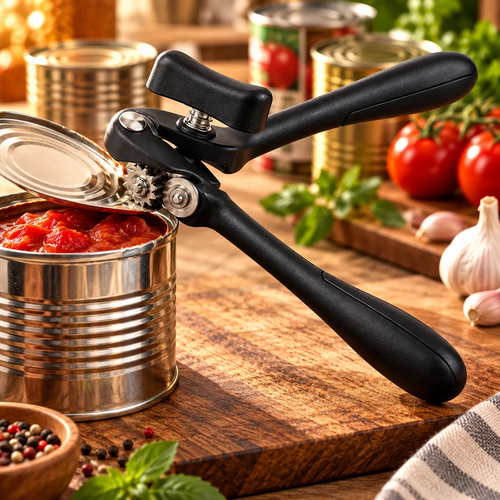 Shengya 12-Inch Black Zinc Manual Can Opener With Turning Knob