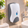 Fresco Wall-Mounted Manual Liquid Soap Dispenser, White & Grey - 800 mL