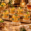 Shine Max 6-Piece Golden Lion DOF Glass Set With Geometric Bands