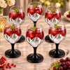 Red Cherry Petal Goblet Glass Set, 6 Pieces, 330 ml