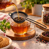 Shengya Black Zinc & Plastic Mesh Tea Strainer - 10–18 cm