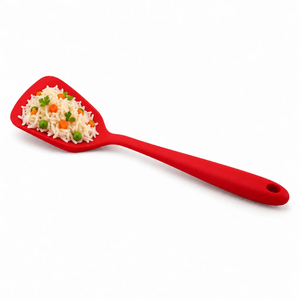 BEST Red Solid Silicone Turner, 13 Inch