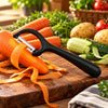 Shengya 7-Inch T-Shaped Stainless Steel Peeler With Black Plastic Handle