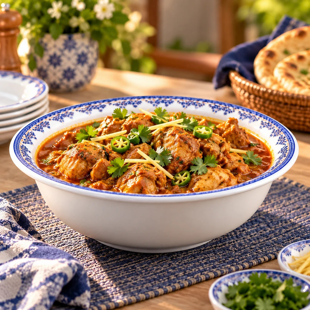 Blaze Zen 9-Inch Melamine Deep Serving Bowl & Lid