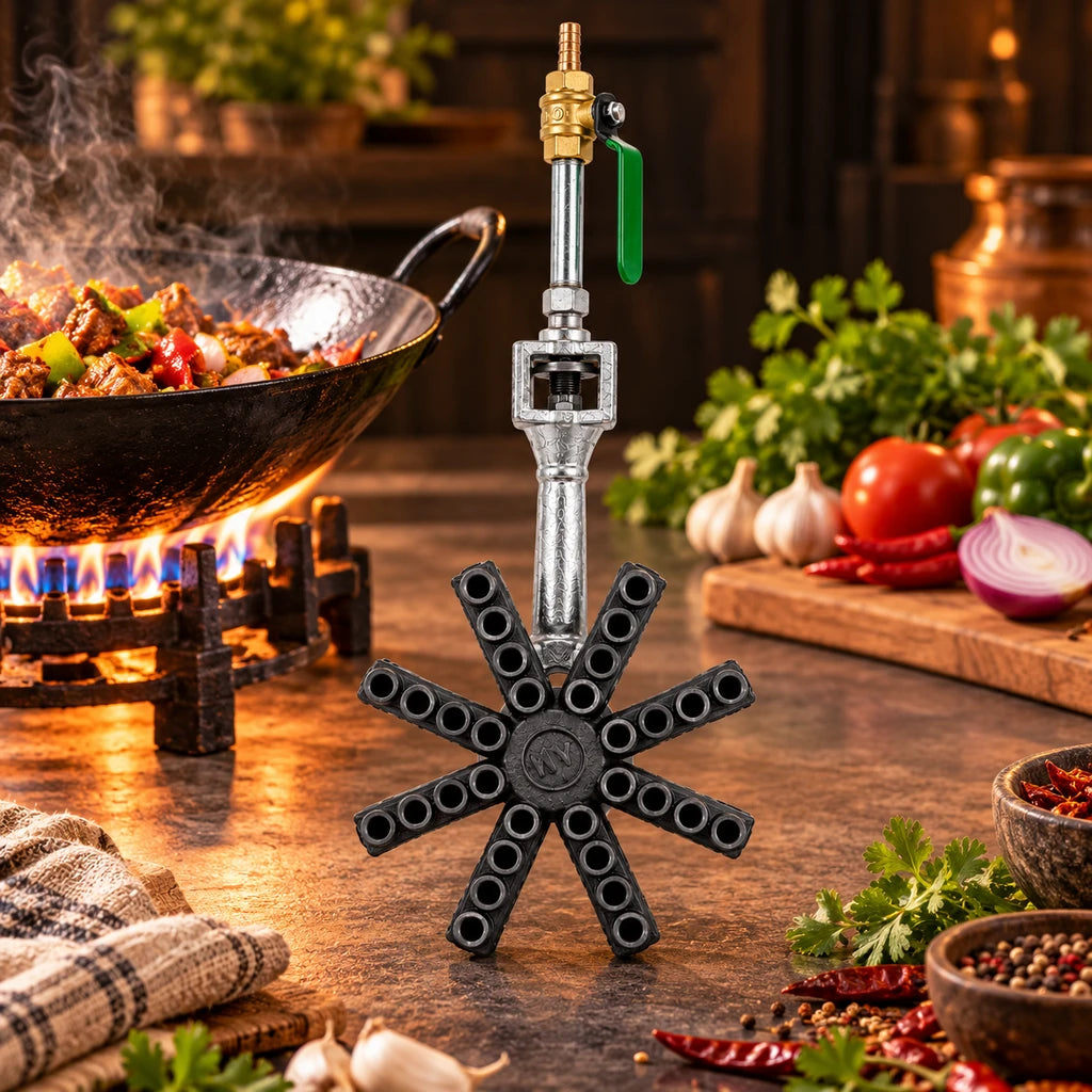 Iron Multi-Jet Natural Gas Burner - 18, 24 & 32 Holes