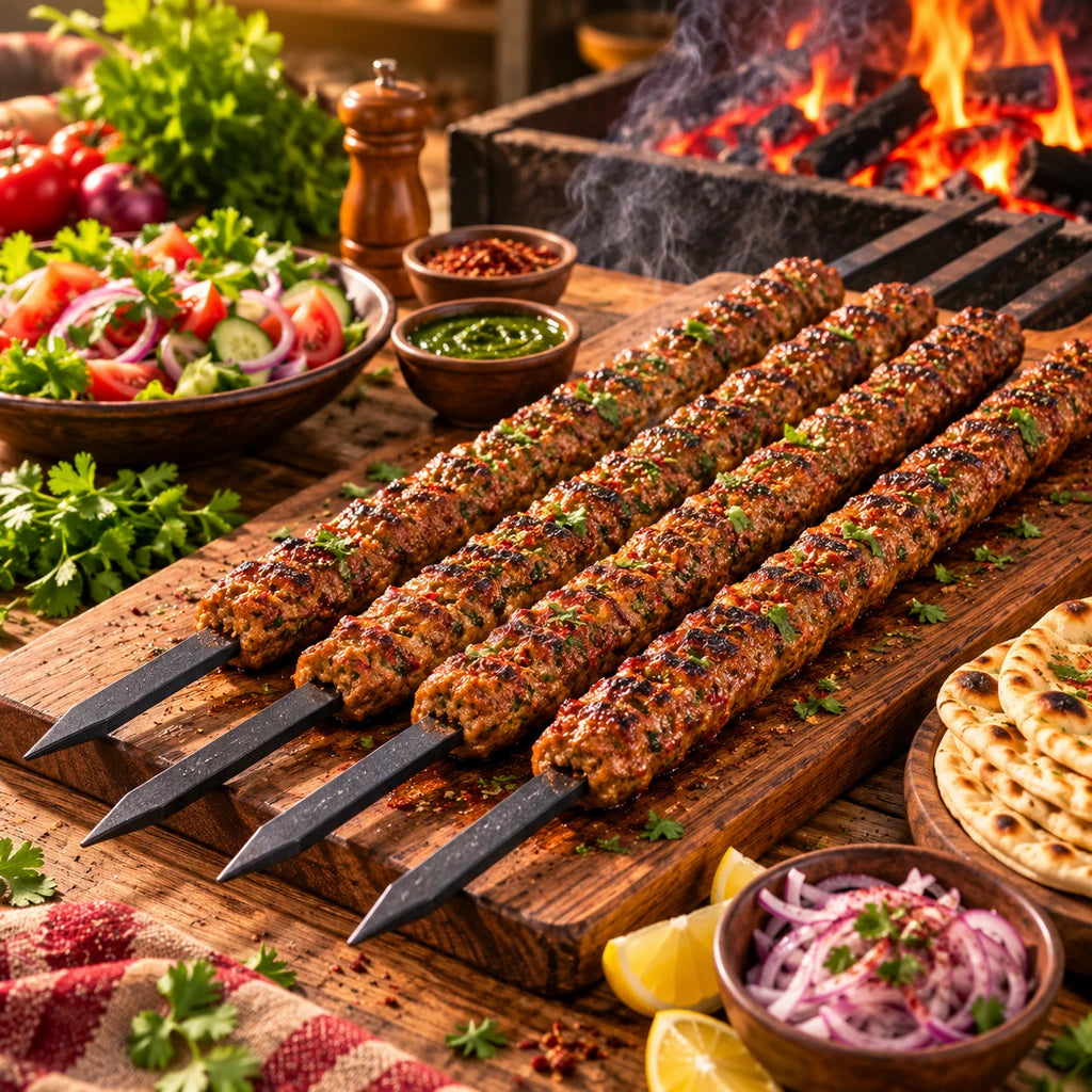 Iron Kabab Seekh BBQ Skewer - 24 & 30 Inch