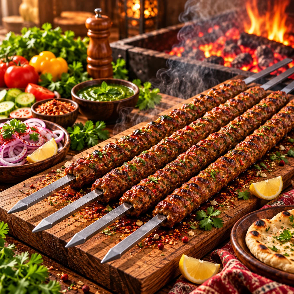 Stainless Steel Kabab Seekh BBQ Skewer - 24 & 30 Inch