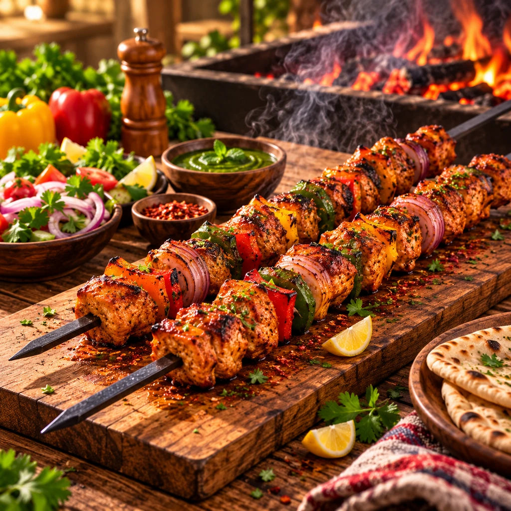 Iron Tikka Seekh BBQ Skewer - 24 & 30 Inch