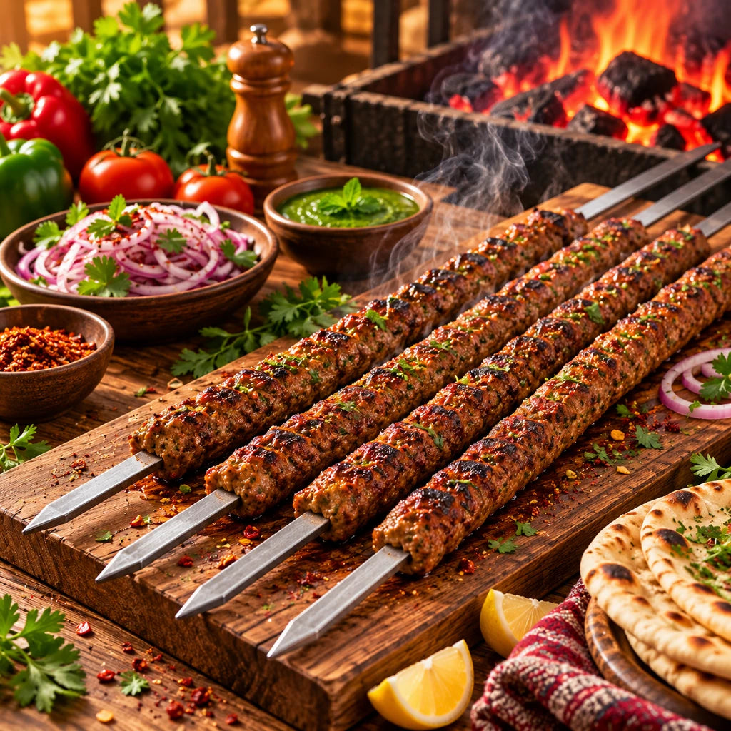 Stainless Steel Kabab Seekh BBQ Skewer - 24 & 30 Inch