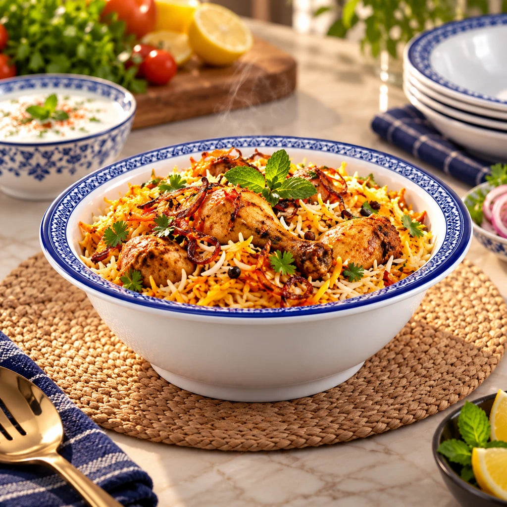 Blaze Windsor 9-Inch Melamine Serving Bowl & Lid