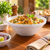 Forte B.K Cosmo White Ceramic Serving Bowl, 7 & 8 Inch