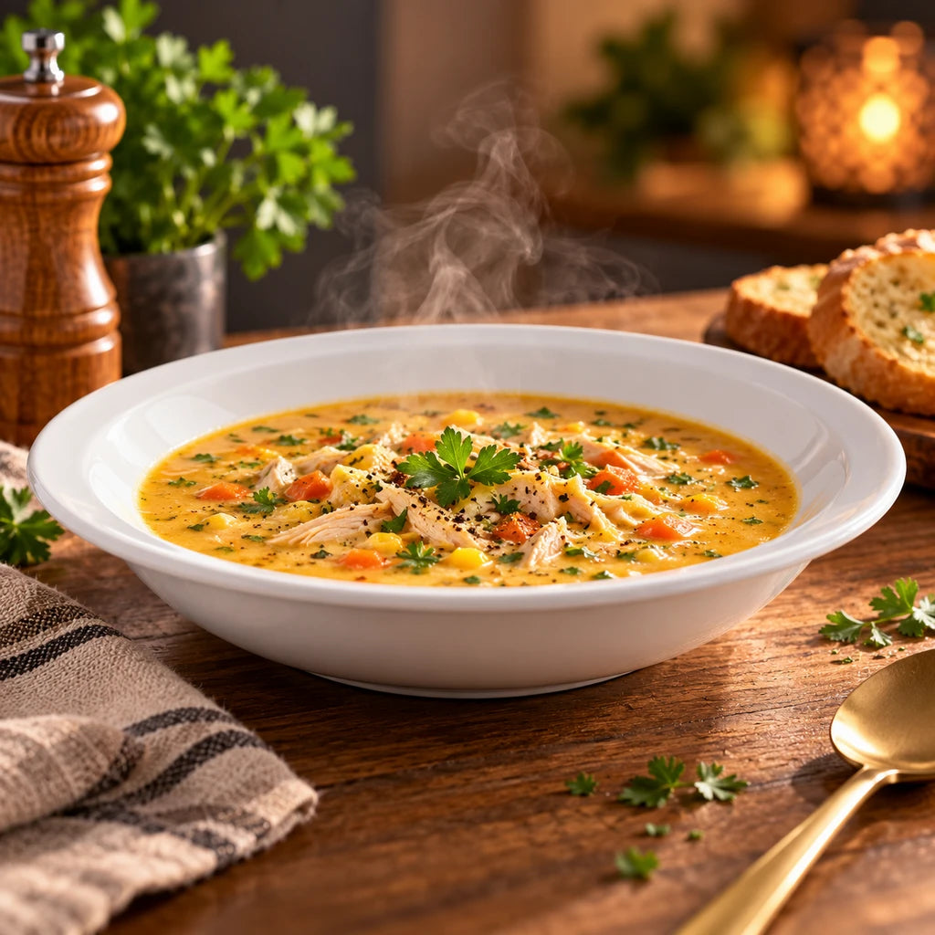 Blaze KB White Melamine Deep Soup Plate - 8 & 9 Inch