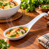 Blaze 10-Inch White Melamine Serving Soup Spoon