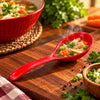 Blaze 6-Inch Melamine Serving Soup Spoon - Red, Yellow & Black