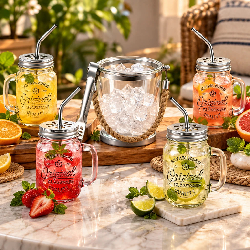 Danny Home 5-Piece Mason Jar Drinkware Set